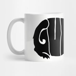 The cute Guinea Pig - Black Typography Mug